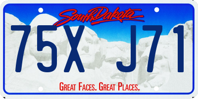 SD license plate 75XJ71