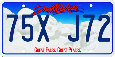 SD license plate 75XJ72
