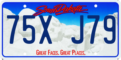 SD license plate 75XJ79
