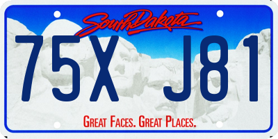 SD license plate 75XJ81