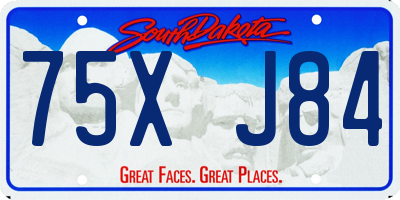 SD license plate 75XJ84
