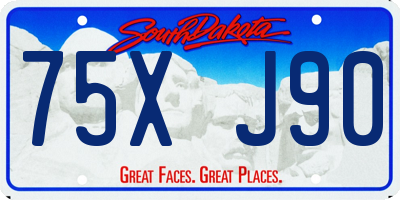 SD license plate 75XJ90