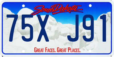 SD license plate 75XJ91