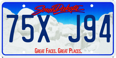 SD license plate 75XJ94