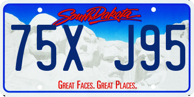 SD license plate 75XJ95