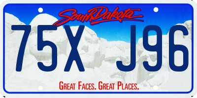 SD license plate 75XJ96