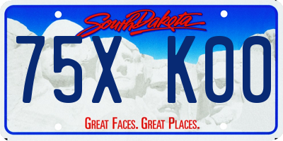 SD license plate 75XK00