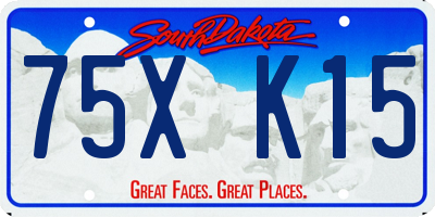 SD license plate 75XK15