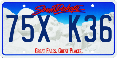 SD license plate 75XK36