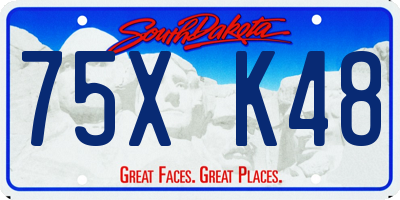 SD license plate 75XK48