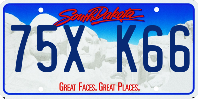 SD license plate 75XK66