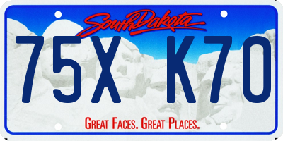 SD license plate 75XK70