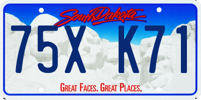 SD license plate 75XK71