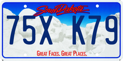 SD license plate 75XK79