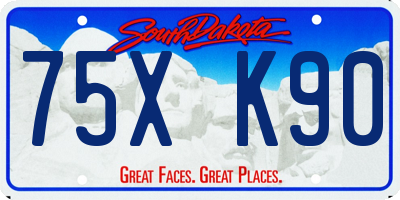 SD license plate 75XK90