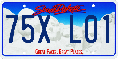 SD license plate 75XL01