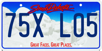 SD license plate 75XL05
