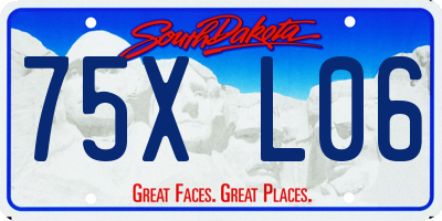 SD license plate 75XL06