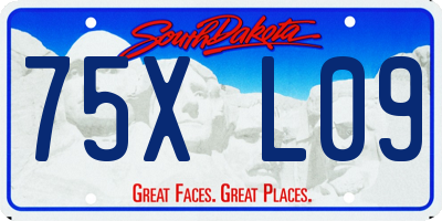 SD license plate 75XL09