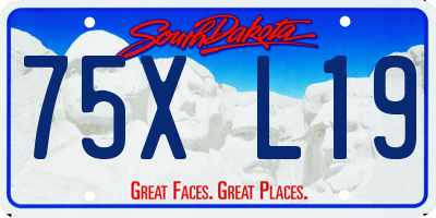 SD license plate 75XL19