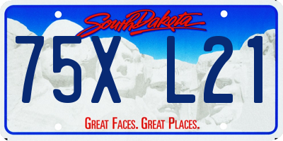 SD license plate 75XL21
