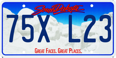 SD license plate 75XL23