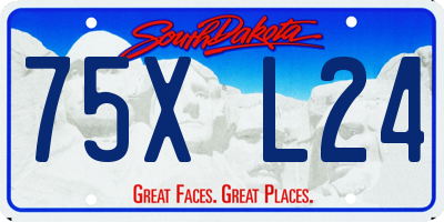 SD license plate 75XL24