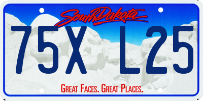 SD license plate 75XL25