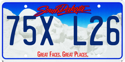 SD license plate 75XL26