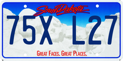SD license plate 75XL27