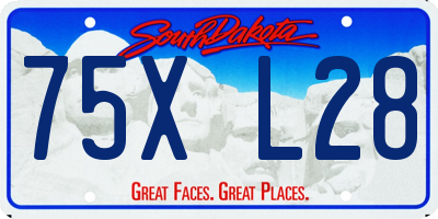 SD license plate 75XL28