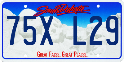 SD license plate 75XL29