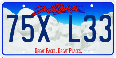 SD license plate 75XL33