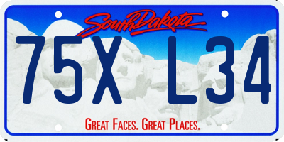 SD license plate 75XL34