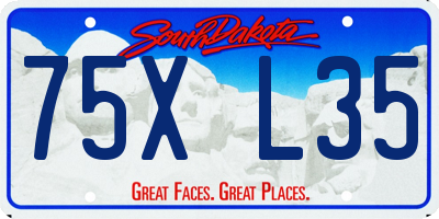SD license plate 75XL35