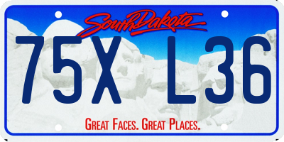 SD license plate 75XL36