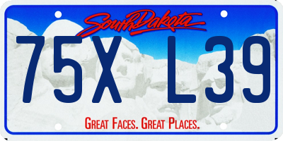 SD license plate 75XL39