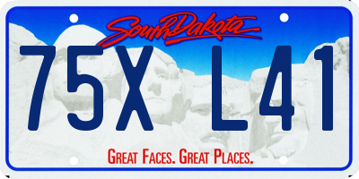 SD license plate 75XL41
