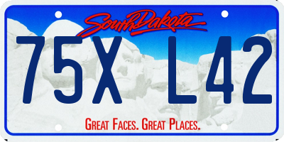 SD license plate 75XL42