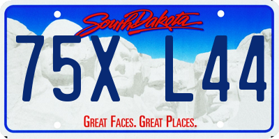 SD license plate 75XL44
