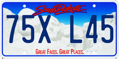 SD license plate 75XL45