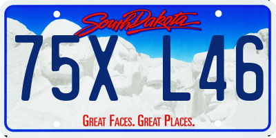 SD license plate 75XL46