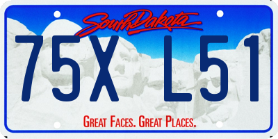 SD license plate 75XL51