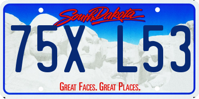 SD license plate 75XL53