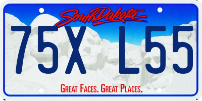 SD license plate 75XL55