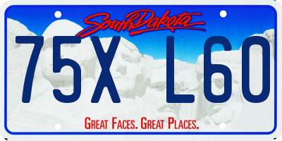 SD license plate 75XL60