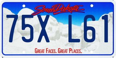 SD license plate 75XL61