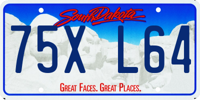 SD license plate 75XL64