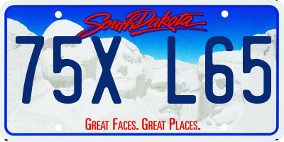 SD license plate 75XL65
