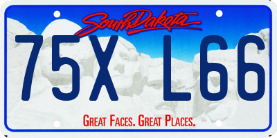 SD license plate 75XL66